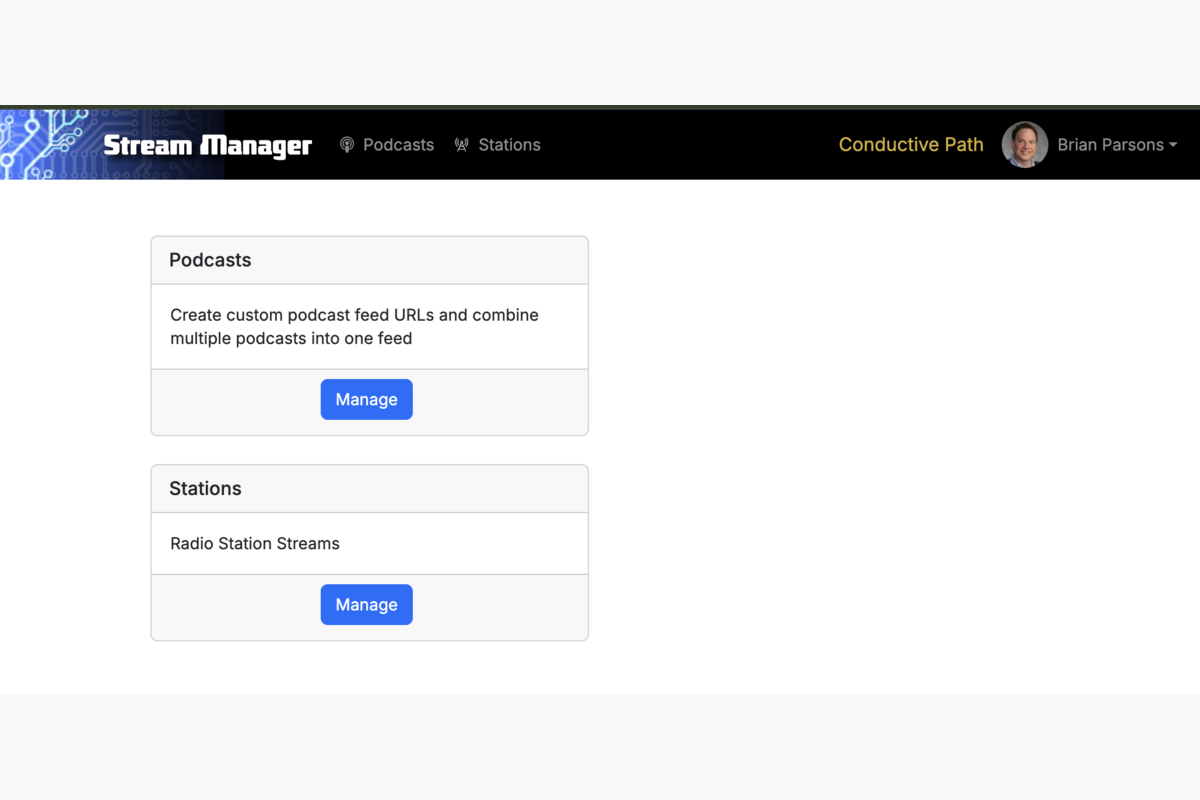 Stream Manager - Podcast Feed Management